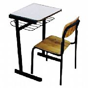 Conjunto escolar adulto mesa em formica cadeira em imbuia